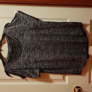 Apt.9 Women's Heathered Cold Shoulder Top Size Large